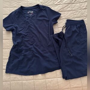 Like New Grey's Anatomy Indigo Scrub Set